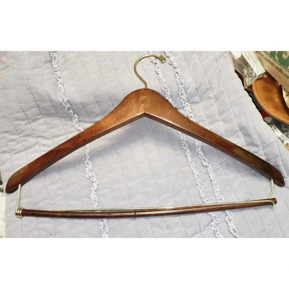 Vintage Dayton's Clothes Hanger Wood Suit Pants Walnut Look